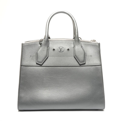 LOUIS VUITTON 2016 City Steamer PM Handbag Silver WS25318