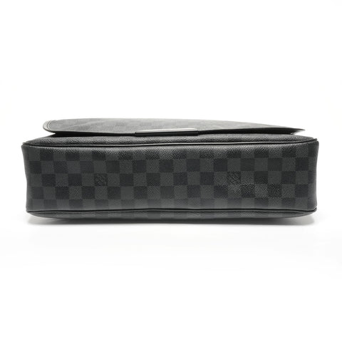 LOUIS VUITTON 2009 Damier Graphite Daniel MM Shoulder Bag black WS25321