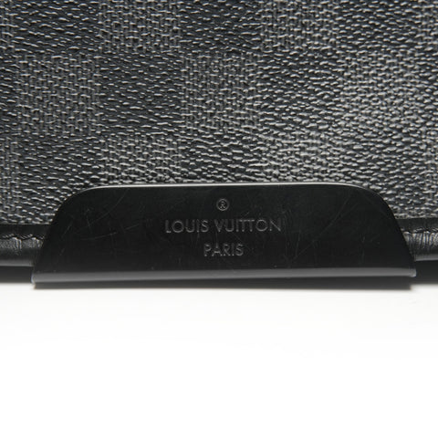 LOUIS VUITTON 2009 Damier Graphite Daniel MM Shoulder Bag black WS25321