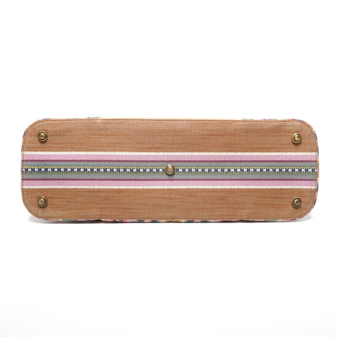 Christian Dior 2002 Montaigne Cadillac John Galliano Canvas Leather Handbag multicolor WS25324