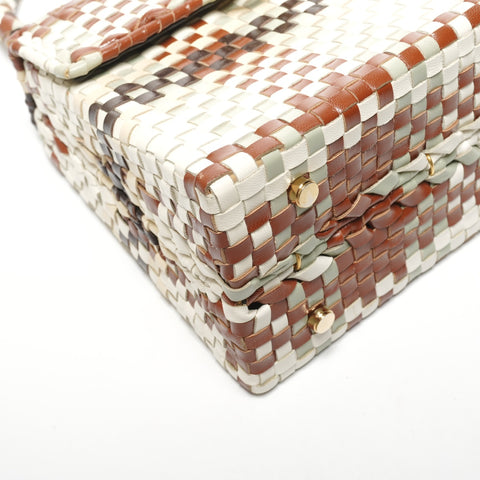 Salvatore Ferragamo Braided Gancini leather Handbag multicolor WS25325