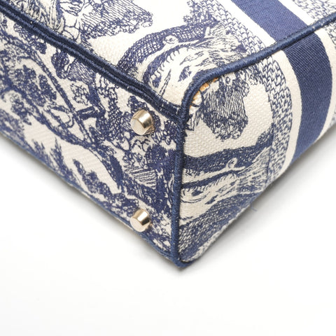 Christian Dior LADY D-LITE Lady Dior Canvas 2way Handbag White black WS25327