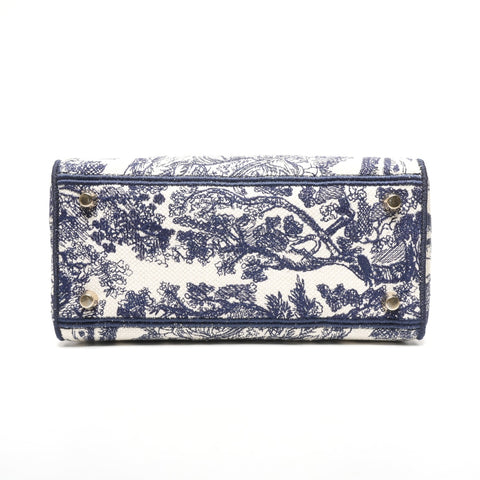 Christian Dior LADY D-LITE Lady Dior Canvas 2way Handbag White black WS25327