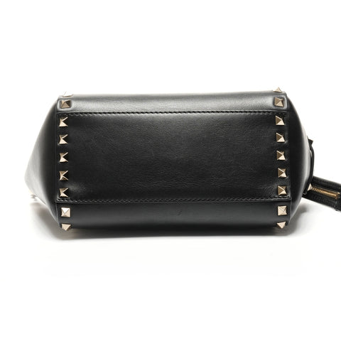 VALENTINO Leather Rock Studs Small 2way Handbag black WS25328