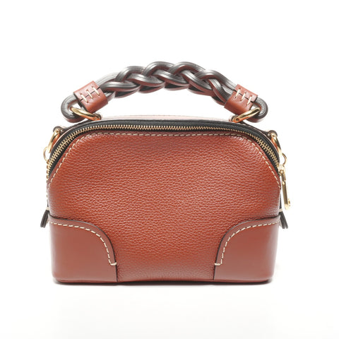 Chloe Leather Dahlia Mini Handbag Brown WS25330