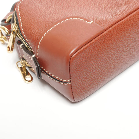 Chloe Leather Dahlia Mini Handbag Brown WS25330