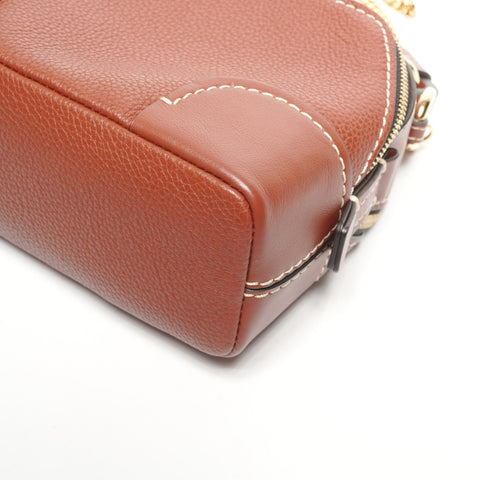 Chloe Leather Dahlia Mini Handbag Brown WS25330