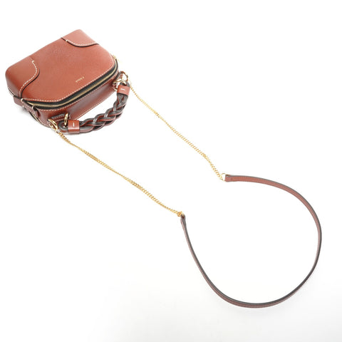 Chloe Leather Dahlia Mini Handbag Brown WS25330