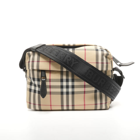 BURBERRY Paddy Nova Check Canvas Shoulder Bag beige WS25331