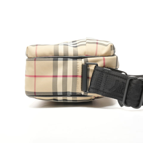 BURBERRY Paddy Nova Check Canvas Shoulder Bag beige WS25331