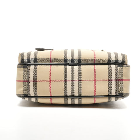 BURBERRY Paddy Nova Check Canvas Shoulder Bag beige WS25331