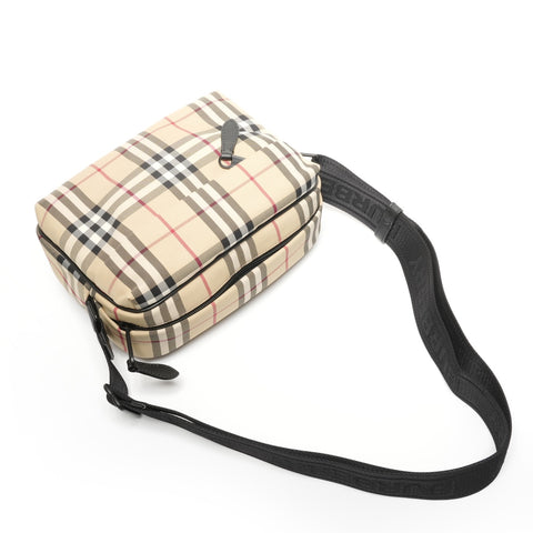 BURBERRY Paddy Nova Check Canvas Shoulder Bag beige WS25331