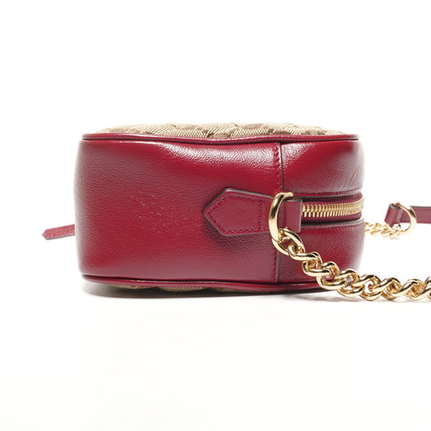 GUCCI GG Canvas GG Marmont Camera Bag 447632 Shoulder Bag Red brown WS25332