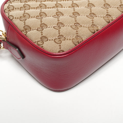 GUCCI GG Canvas GG Marmont Camera Bag 447632 Shoulder Bag Red brown WS25332