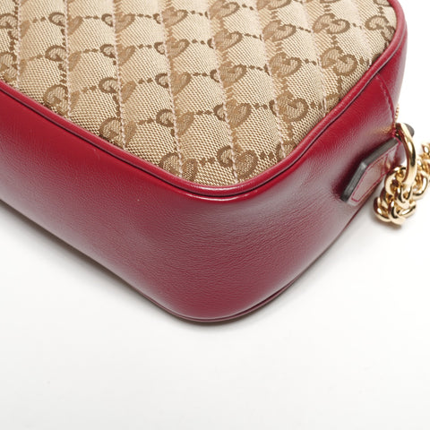 GUCCI GG Canvas GG Marmont Camera Bag 447632 Shoulder Bag Red brown WS25332