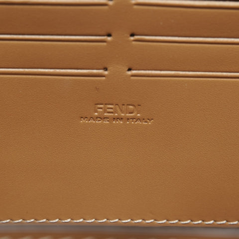 FENDI Zucca Bucket Trunk Canvas Handbag Brown WS25340