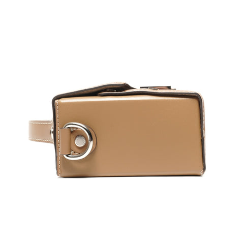 FENDI Zucca Bucket Trunk Canvas Handbag Brown WS25340