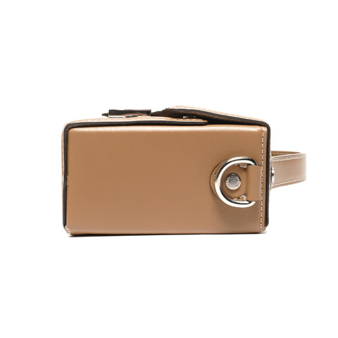 FENDI Zucca Bucket Trunk Canvas Handbag Brown WS25340