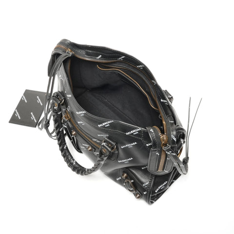 BALENCIAGA Classic City Leather Graphic Handbag black WS25342