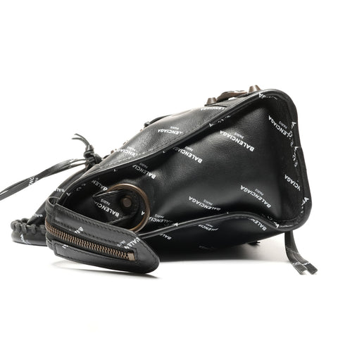 BALENCIAGA Classic City Leather Graphic Handbag black WS25342