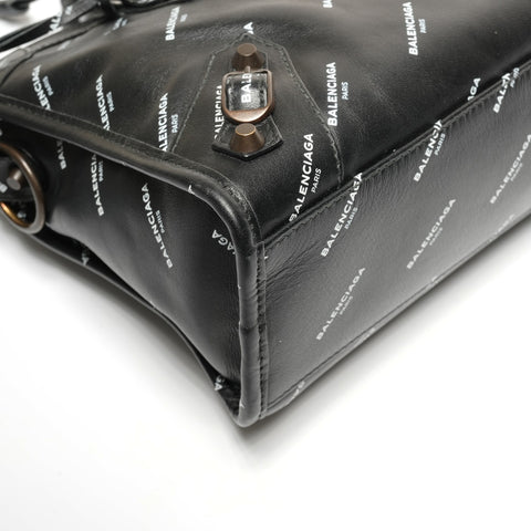 BALENCIAGA Classic City Leather Graphic Handbag black WS25342