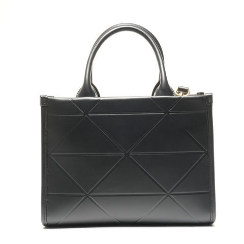 PRADA Leather 2-way Symbol Topstitch Small Handbag black WS25343