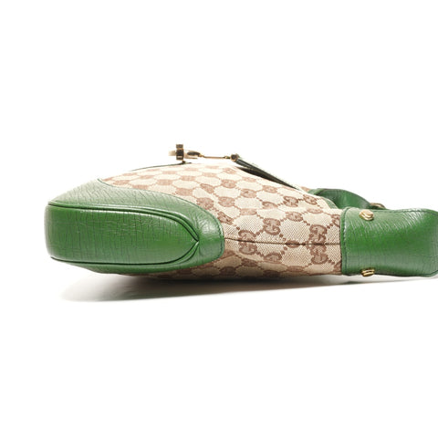 GUCCI GG canvas Sherry one belt Shoulder Bag Green brown WS25346