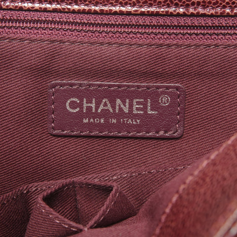 CHANEL No. 18 2013-2014 Leather Chain Flap Matelasse Shoulder Bag Red WS25347