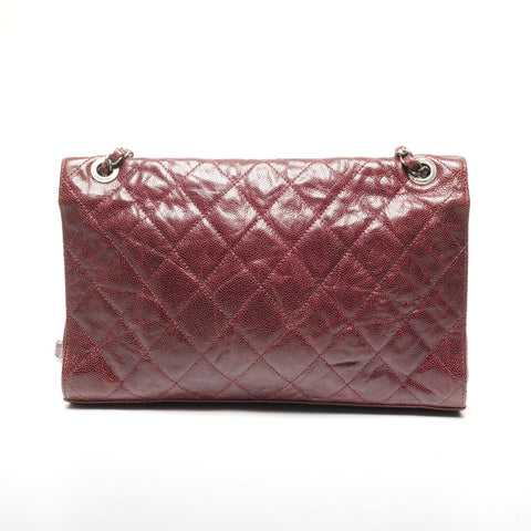 CHANEL No. 18 2013-2014 Leather Chain Flap Matelasse Shoulder Bag Red WS25347