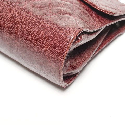 CHANEL No. 18 2013-2014 Leather Chain Flap Matelasse Shoulder Bag Red WS25347