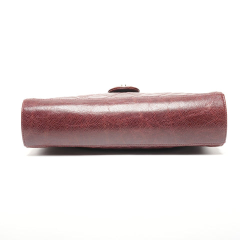 CHANEL No. 18 2013-2014 Leather Chain Flap Matelasse Shoulder Bag Red WS25347