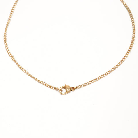 CHANEL 03P 2003 Crossbone COCO Mark Necklace gold WS25349