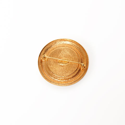 CHANEL 1980 Cambon Circle Brooch gold WS25353