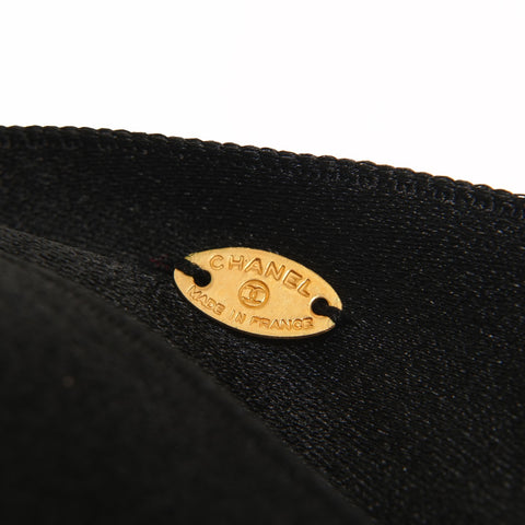 CHANEL 1980s ribbon Brooch black WS25358