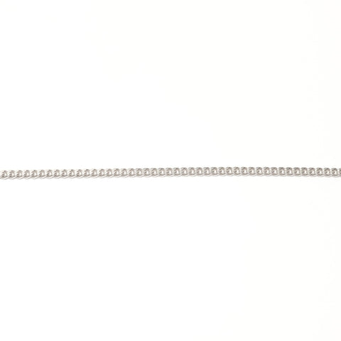 CHANEL 03A 2003 COCO Mark Black Circle Rhinestone Necklace Silver WS25363