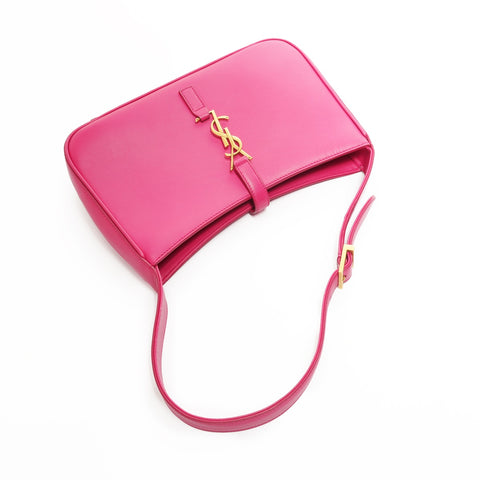 YVES SAINT LAURENT LE 5 A 7 Leather Hobo Le San Cassette Shoulder Bag pink WS25371