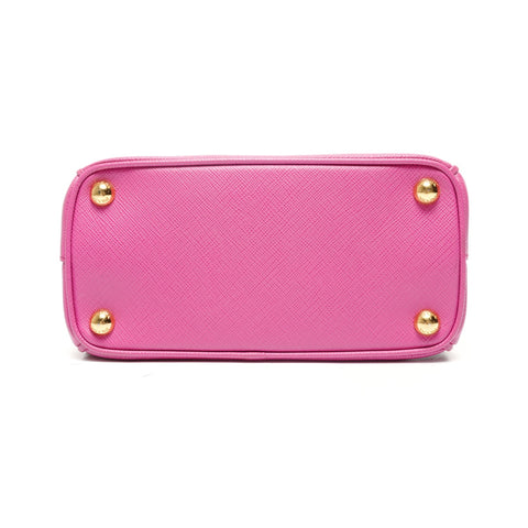 PRADA Saffiano Leather Mini Galleria 2-way Handbag pink WS25377