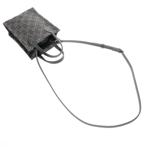 GUCCI GG Canvas Mini Tote 2-Way Shoulder Bag 773730 Handbag black WS25381