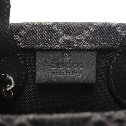 GUCCI GG Canvas Mini Tote 2-Way Shoulder Bag 773730 Handbag black WS25381