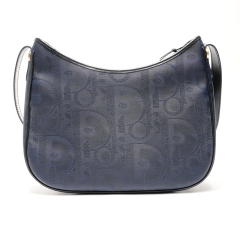 Christian Dior PVC Shoulder Bag Navy WS25382