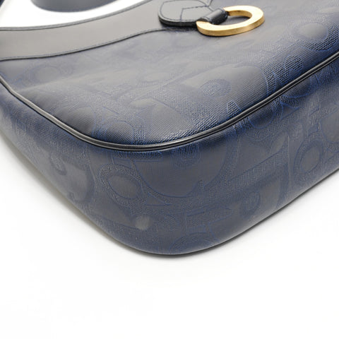 Christian Dior PVC Shoulder Bag Navy WS25382