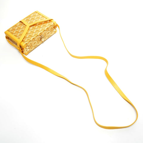 GOYARD Minitiere Trunk Shoulder Bag yellow WS25385