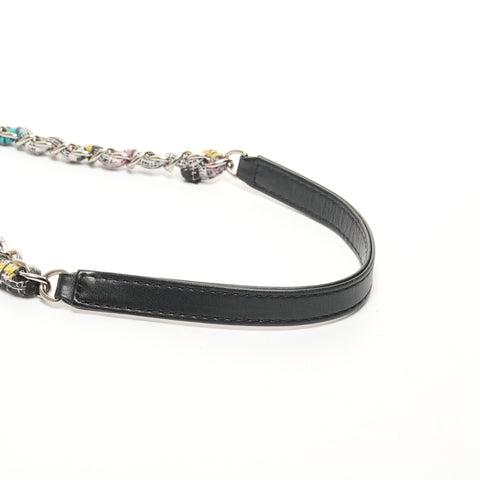 CHANEL 20s 2014-2015 Wool Tweed Flap Chain Easy Flap Shoulder Bag multicolor WS25389