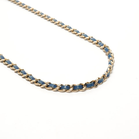 CHANEL Matelasse Flap Chain Wallet in Lambskin, 25 Series, 2018 Shoulder Bag blue WS25390