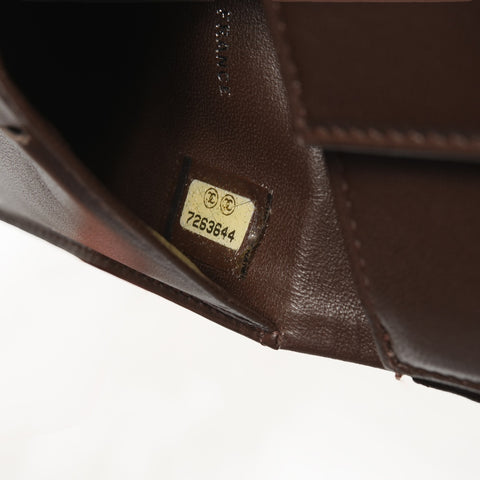 CHANEL Nr. 7 2002-2003 New Travel Line Bifold Wallet Nylon Braun WS25391