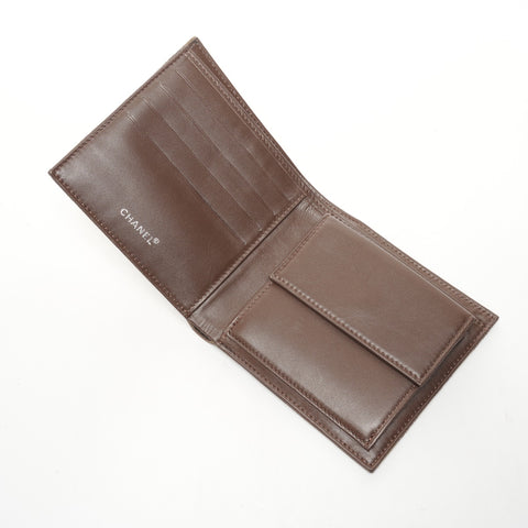 CHANEL No. 7 2002-2003 New Travel Line Bifold Wallet Nylon Brown WS25391