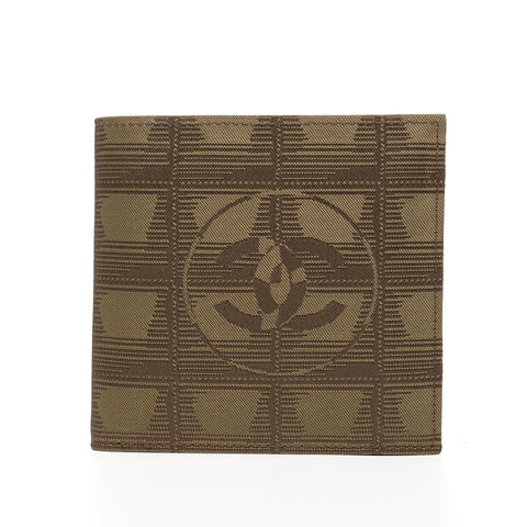 CHANEL No. 7 2002-2003 New Travel Line Bifold Wallet Nylon Brown WS25391