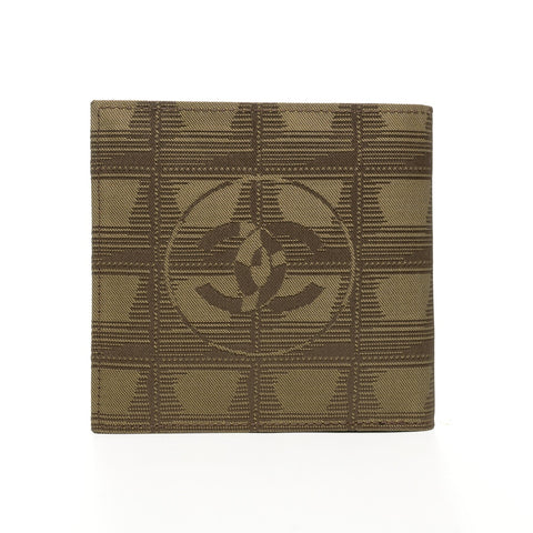 CHANEL No. 7 2002-2003 New Travel Line Bifold Wallet Nylon Brown WS25391