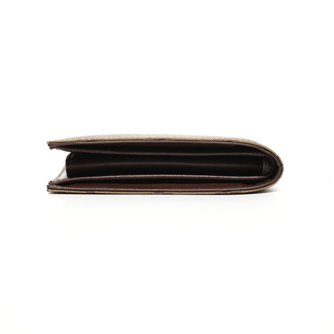 CHANEL No. 7 2002-2003 New Travel Line Bifold Wallet Nylon Brown WS25391