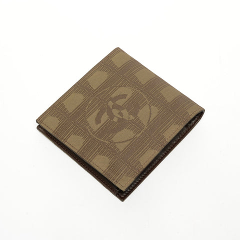 CHANEL No. 7 2002-2003 New Travel Line Bifold Wallet Nylon Brown WS25391